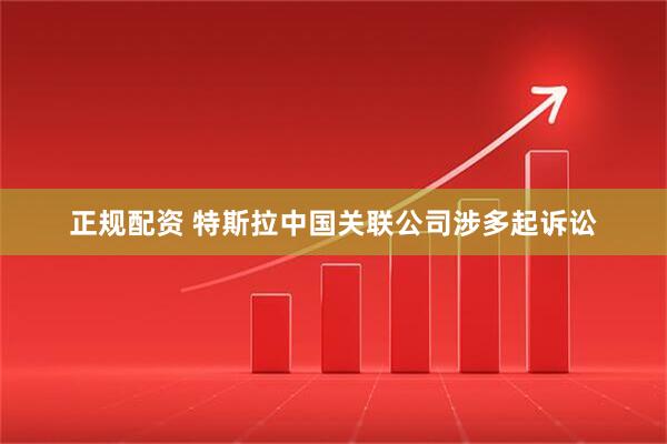 正规配资 特斯拉中国关联公司涉多起诉讼